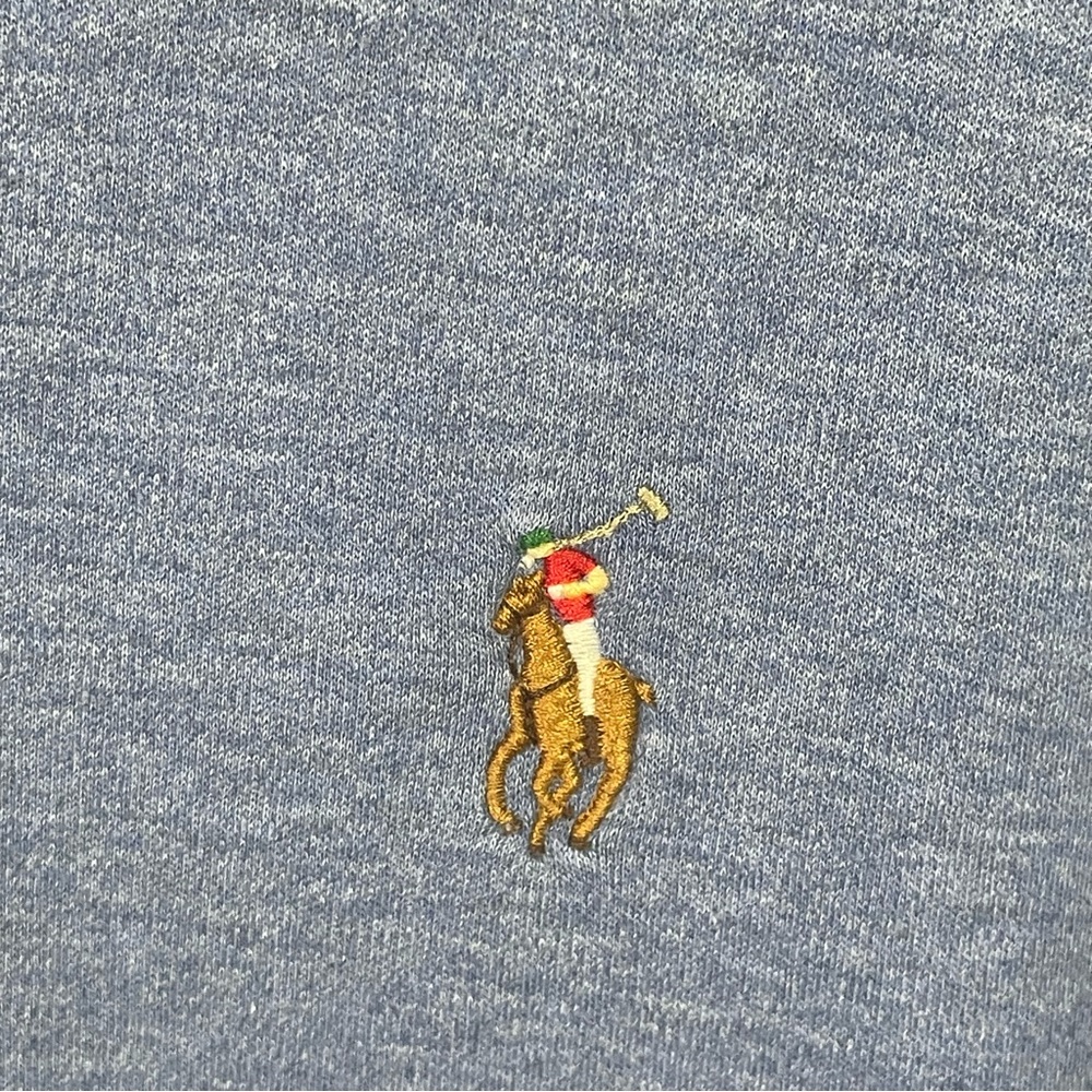 Ralph Lauren Polo Shirt Mens XXL Pima Soft Touch Long Sleeve Cotton blue - Picture 4 of 9